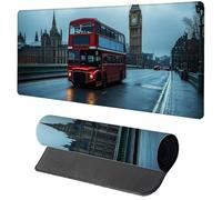 Alfombrilla Ratón XXL 1600x800x3mm, Alfombrilla Escritorio Gris Mouse Pad Gaming Gran Ben, Tapete Escritorio con Bordes Cosidos, Antideslizante Desk Mat Grande para Accesorios Gaming Regalo 2-4210