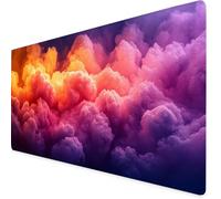 Alfombrilla Ratón XXL 1600x800x3mm Alfombrilla Escritorio Púrpura Mousepad Nube Tapete Rato con Bordes Cosidos, Duraderos, Mejora la Precisión y la Velocidad, Sujeción Estable en Superficies K7-904
