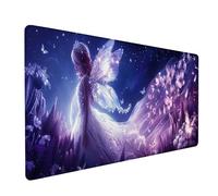 Alfombrilla Ratón XXL 1600x800x3mm, PúRpura Alfombrilla Escritorio Base de Goma Antideslizante, Gaming Mouse Pad Superficie Suave, Mousepad Bordes Cosidos, PC Oficina Gaming Regalo, Elfos A-2949