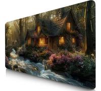 Alfombrilla Ratón XXL 52x25cm Primavera Mouse Pad Gaming XXL Protector Escritorio, Desk Mat Cabina Resiste Salpicaduras, Bordes Cosidos, Superficie Especial, Oficina Accesorios para Familia F0-18