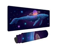 Alfombrilla Ratón XXL 600 x 300 mm, Alfombrilla Ratón Azul Mouse Pad Ballena Mousepad con Base de Goma Antideslizante, Impermeable Tapete Escritorio para Gamers, PC y Portátil, Regalo Mujer -zjn2509HP