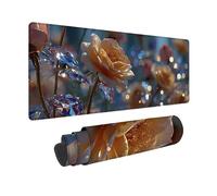 Alfombrilla Ratón XXL 600 x 300 mm, Alfombrilla Ratón Blanco Mouse Pad Flor Mousepad con Base de Goma Antideslizante, Impermeable Tapete Escritorio para Gamers, PC y Portátil, Regalo Mujer -zjn2509HP