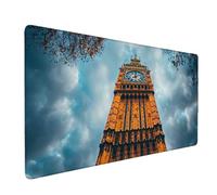 Alfombrilla Ratón XXL 600 x 300 mm Color Naranja Mouse Pad Big Ben Alfombrilla Gaming con Bordes Cosidos, Impermeable, Antideslizante Tapete Escritorio, Accesorios Gaming, Protector Escritorio w3944
