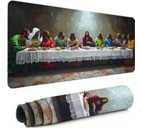 Alfombrilla Ratón XXL 600 x 300 x 3 mm Mouse Pad Gaming, La última Cena Alfombrilla Ratón Lavable, con Superficie Suave y Base de Goma Antideslizante, Hombre Tapete Escritorio Grande, Regalos C-5463