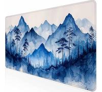 Alfombrilla Ratón XXL 600 x300 x 3MM Alfombrilla Gaming, Mouse Pad con Base de Goma Antideslizante, Impermeable Mousepad, con Bordes Cosidos, Tapete Rato para Jugadores (Azul Paisaje) -z1c09274