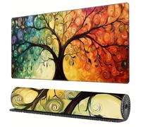 Alfombrilla Ratón XXL 600x300x2mm,Árbol de la Vida Antideslizante Alfombrilla Escritorio con Bordes Cosidos,Mouse Pad Gaming para PC Office Regalo