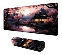 Alfombrilla Ratón XXL 600x300x3mm,Alfombrilla de Escritorio Superficie Lisa Mejora Precisión y Velocidad,Protector de Mesa para Trabajo y Videojuegos (Paisaje de Riverside House)