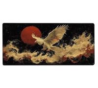 Alfombrilla Ratón XXL 600x300x3mm, Tapete Rato áGuila,Sea Gaming Mouse Pad Impermeable, Bordes Cosidos, Grande Mousepad con Base de Goma Antideslizante Protector de Escritorio Accesorios Decor X-BX34