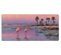 Alfombrilla Ratón XXL 600x300x3mm, Tapete Rato Flamingo,Sea Gaming Mouse Pad Impermeable, Bordes Cosidos, Grande Mousepad con Base de Goma Antideslizante para Protector de Escritorio Accesorios 2-Y425