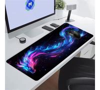 Alfombrilla Ratón XXL 600x400x3 mm Mouse Pad Grande Alfombrilla Escritorio Antideslizante con Bordes Cosidos Alfombrilla de Ratón Gaming para Jugadores PC Oficina (Dragón Abstracto)