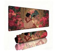 Alfombrilla Ratón XXL 600x400x3mm, Alfombrilla Escritorio Chica Mouse Pad Flores Protector Escritorio Accesorios Gaming, Base de Goma Impermeable y Antideslizante con Duraderas para Gaming W1-101
