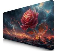 Alfombrilla Ratón XXL 60x30cm Rosa Mouse Pad Gaming XXL Protector Escritorio, Desk Mat Rosa Resiste Salpicaduras, Bordes Cosidos, Superficie Especial, Oficina Accesorios Mousepad para Familia F0-802