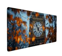Alfombrilla Ratón XXL 700 x 300 mm Color Naranja Mouse Pad Big Ben Alfombrilla Gaming con Bordes Cosidos, Impermeable, Antideslizante Tapete Escritorio, Accesorios Gaming, Protector Escritorio x5436