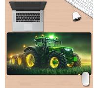 Alfombrilla Ratón XXL 700x300x2mm,Tractor de Campo Antideslizante Alfombrilla Escritorio con Bordes Cosidos,Mouse Pad Gaming para PC Office Regalo