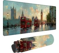 Alfombrilla Ratón XXL 700x300x3 mm, Alfombrilla Ratón Gaming Gris Mouse Pad El Gran Ben, Protector Escritorio con Base Goma, Mousepad Gaming Mejora la Precisión y la Velocidad para Jugadores w-3015