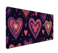 Alfombrilla Ratón XXL 700x300x3mm, Alfombrilla Ratón Amar Mouse Pad PúRpura Mousepad con Bordes Cosidos, Impermeable Tapete Escritorio Accesorios Escritorio para Jugadores, Oficina, Regalo -lsy260300