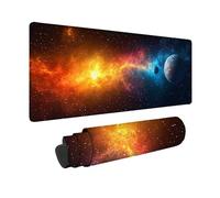 Alfombrilla Ratón XXL 700x300x3mm, Alfombrilla Ratón Rojo Mouse Pad Planeta Mousepad con 3MM Bordes Cosidos, Impermeable Tapete Escritorio Accesorios Escritorio para Jugadores, Oficina -hjw2601Q0
