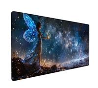 Alfombrilla Ratón XXL 700x300x3mm, Gris Alfombrilla Escritorio Base de Goma Antideslizante, Gaming Mouse Pad Superficie Suave, Mousepad Bordes Cosidos, PC Oficina Gaming, Regalo Hombre, Elfos Q-6043