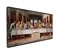 Alfombrilla Ratón XXL 700x300x3mm, La úLtima Cena Alfombrilla Escritorio Base de Goma Antideslizante, Gaming Mouse Pad Superficie Suave, Mousepad para PC Oficina Gaming Regalo, Hombre 2-5654