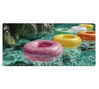 Alfombrilla Ratón XXL 700x300x3mm, Tapete Rato Planta,RíO Gaming Mouse Pad Impermeable, Bordes Cosidos, Grande Mousepad con Base de Goma Antideslizante Protector de Escritorio Accesorios Decor 7-7E19