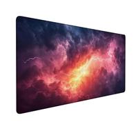 Alfombrilla RatóN XXL 700x400x3mm,Alfombrilla Ratón Púrpura Mouse Pad Nube Tapete Escritorio,con Bordes Cosidos Impermeable Protector Escritorio para Jugadores,PC,Oficina,Regalos para Hombres XZ-690