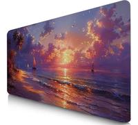 Alfombrilla Ratón XXL 70x40cm Velero Mouse Pad Gaming XXL Protector Escritorio, Desk Mat Mar Resiste Salpicaduras, Bordes Cosidos, Superficie Especial, Oficina Accesorios Mousepad para Familia F0-702