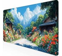 Alfombrilla Ratón XXL 80 x 40 cm Alfombrilla Gaming, Mouse Pad con Base de Goma Antideslizante, Impermeable Mousepad, con Bordes Cosidos, Tapete Rato para Jugadores, Oficinas (JapóN Paisaje) -z1c09447