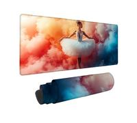Alfombrilla Ratón XXL 80 x 40 cm Alfombrilla Ratón Color Chica De Ballet, Mouse Pad Lavable con Base de Goma Antideslizante, Mousepad con Bordes Cosidos para Gamer, Portátil, Oficina, Regalo -TL14TM
