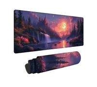 Alfombrilla Ratón XXL 80 x 40 cm Alfombrilla Ratón JaponéS Pintura De Paisaje, Mouse Pad Lavable con Base de Goma Antideslizante, Mousepad con Bordes Cosidos para Gamer, Oficina, Regalo -TL14Q8
