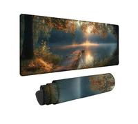 Alfombrilla Ratón XXL 80 x 40 cm Alfombrilla Ratón Verde Barra De OxíGeno, Mouse Pad Lavable con Base de Goma Antideslizante, Mousepad con Bordes Cosidos para Gamer, Portátil, Oficina, Regalo -TL20M3
