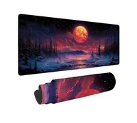 Alfombrilla Ratón XXL 800 x 300 mm, Alfombrilla Ratón Negro Mouse Pad Luna Mousepad con Base de Goma Antideslizante, Impermeable Tapete Escritorio para Gamers, PC y Portátil, Regalo Mujer -zjn25097E
