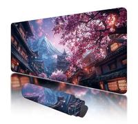 Alfombrilla Ratón XXL 800 x 300 mm Flores de Cerezo Alfombrilla Ratón Gaming, Japón Mouse Pad XXL con Base de Goma Antideslizante, Mouse Pad con Superficie Especial, Mejora Precisión y Velocidad, I-37