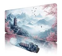 Alfombrilla Ratón XXL 800 x 300 mm Paisaje Alfombrilla Ratón Gaming, Japón Mouse Pad XXL con Base de Goma Antideslizante, Mouse Pad con Superficie Especial, Mejora la Precisión y la Velocidad, I-53