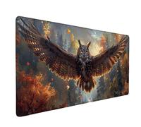 Alfombrilla Ratón XXL (800 x 300 x 3 mm), Impermeable Alfombrilla Ratón MarróN Mouse Pad BúHo Mousepad con Base de Goma Antideslizante Bordes Cosidos Tapete Escritorio para Jugadores, PC -ly2505HP