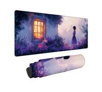 Alfombrilla Ratón XXL 800 x 400 mm Alfombrilla Ratón PúRpura Chica, Mouse Pad Lavable con Base de Goma Antideslizante, Mousepad con Bordes Cosidos para PC Gamer, Portátil, Oficina, Regalo -TL4ED