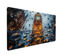 Alfombrilla Ratón XXL 800 x 400 mm Gris Mouse Pad Big Ben Alfombrilla Gaming con Bordes Cosidos, Impermeable, Antideslizante Tapete Escritorio, Accesorios Gaming, Protector Escritorio para PC v3939