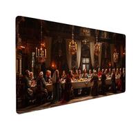Alfombrilla Ratón XXL 800x300x3mm, La úLtima Cena Alfombrilla Escritorio Base de Goma Antideslizante, Gaming Mouse Pad Superficie Suave, Mousepad para PC Oficina Gaming Regalo, Alimento D-6526
