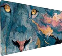 Alfombrilla Ratón XXL 800x300x3mm, Mousepad Color,LeóN Gaming Mouse Pad Impermeable, Bordes Cosidos, Grande Mousepad con Base de Goma Antideslizante para Accesorios Escritorio, Regalos Hombres 8-IN87