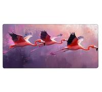 Alfombrilla Ratón XXL 800x300x3mm, Tapete Rato Flamingo,Animal Gaming Mouse Pad Impermeable, Bordes Cosidos, Grande Mousepad con Base de Goma Antideslizante Protector de Escritorio Accesorios 2-8984