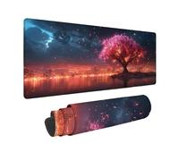 Alfombrilla Ratón XXL 800x400mm, Alfombrilla Ratón Rojo Mouse Pad áRbol Mousepad con Base de Goma Antideslizante, Impermeable Tapete Escritorio para Gamers, PC y Portátil, Regalo Mujer -zjn2509T5