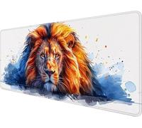 Alfombrilla Ratón XXL 800x400x3mm, Alfombrilla Escritorio Color, LeóN Gaming Mouse Pad, Bordes Cosidos Grande Mousepad con Base de Goma Antideslizante, Material Oficina Accesorios Escritorio S-6710