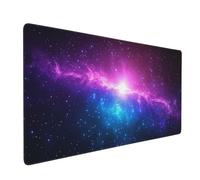 Alfombrilla Ratón XXL 800x400x3mm Mouse Pad Grande Gaming,Mousepad Goma Antideslizante Bordes Cosidos Alfombrilla de ratón,Mejora la precisión y la Velocidad,para Jugadores,Oficina Nube púrpura J-2598