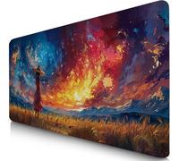 Alfombrilla Ratón XXL 80x30cm Chica Mouse Pad Gaming XXL Protector Escritorio, Desk Mat Cielo Resiste Salpicaduras, Bordes Cosidos, Superficie Especial, Oficina Accesorios Mousepad para Familia F0-48