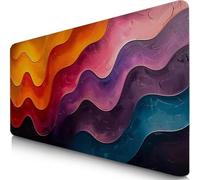 Alfombrilla Ratón XXL 80x30cm Vistoso Mouse Pad Gaming XXL Protector Escritorio, Desk Mat Raya Resiste Salpicaduras, Bordes Cosidos, Superficie Especial, Oficina Mousepad para Oficina y Familia F0-128