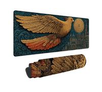 Alfombrilla Ratón XXL 80x40cm, Alfombrilla Ratón Amarillo Mouse Pad PáJaro Mousepad con Base de Goma Antideslizante, Impermeable Tapete Escritorio para Gamers, PC y Portátil, Regalo Mujer -zjn2509MI