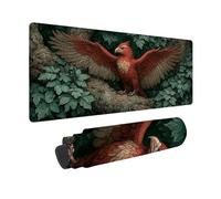 Alfombrilla Ratón XXL 80x40cm, Alfombrilla Ratón Rojo Mouse Pad áGuila Mousepad con Base de Goma Antideslizante, Impermeable Tapete Escritorio para Gamers, PC y Portátil, Regalo Mujer -zjn2509O1