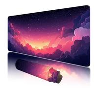Alfombrilla Ratón XXL 900 x 400 mm Nube Alfombrilla Ratón Gaming, Púrpura Mouse Pad XXL con Base de Goma Antideslizante, Mouse Pad con Superficie Especial, Mejora la Precisión y la Velocidad, L-41