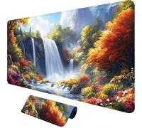 Alfombrilla Ratón XXL 900 x 400 x 3 mm,Caer Alfombrilla Ratón Otoño Patrón Bordes Cosidos Diseño,Grande Mouse Pad con Base de Goma Antideslizante, para Jugadores,PC,Oficina,Regalo Mujer/Hombre,o-1869