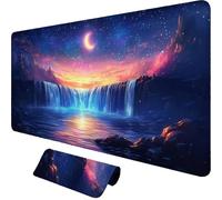 Alfombrilla Ratón XXL 900 x 400 x 3 mm,Luna Alfombrilla Ratón Caer Patrón Bordes Cosidos Diseño,Grande Mouse Pad con Base de Goma Antideslizante, para Jugadores,PC,Oficina,Regalo Mujer/Hombre,o-1813