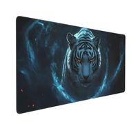 Alfombrilla Raton XXL 900 x 400 x 3 mm, Mouse Pad Grande Gaming, Alfombrilla de Raton Tigre Blanco Mousepad Lavable Desk Mat para Juegos Y Oficina, Impermeable y Antideslizante (Animales) -MP1109